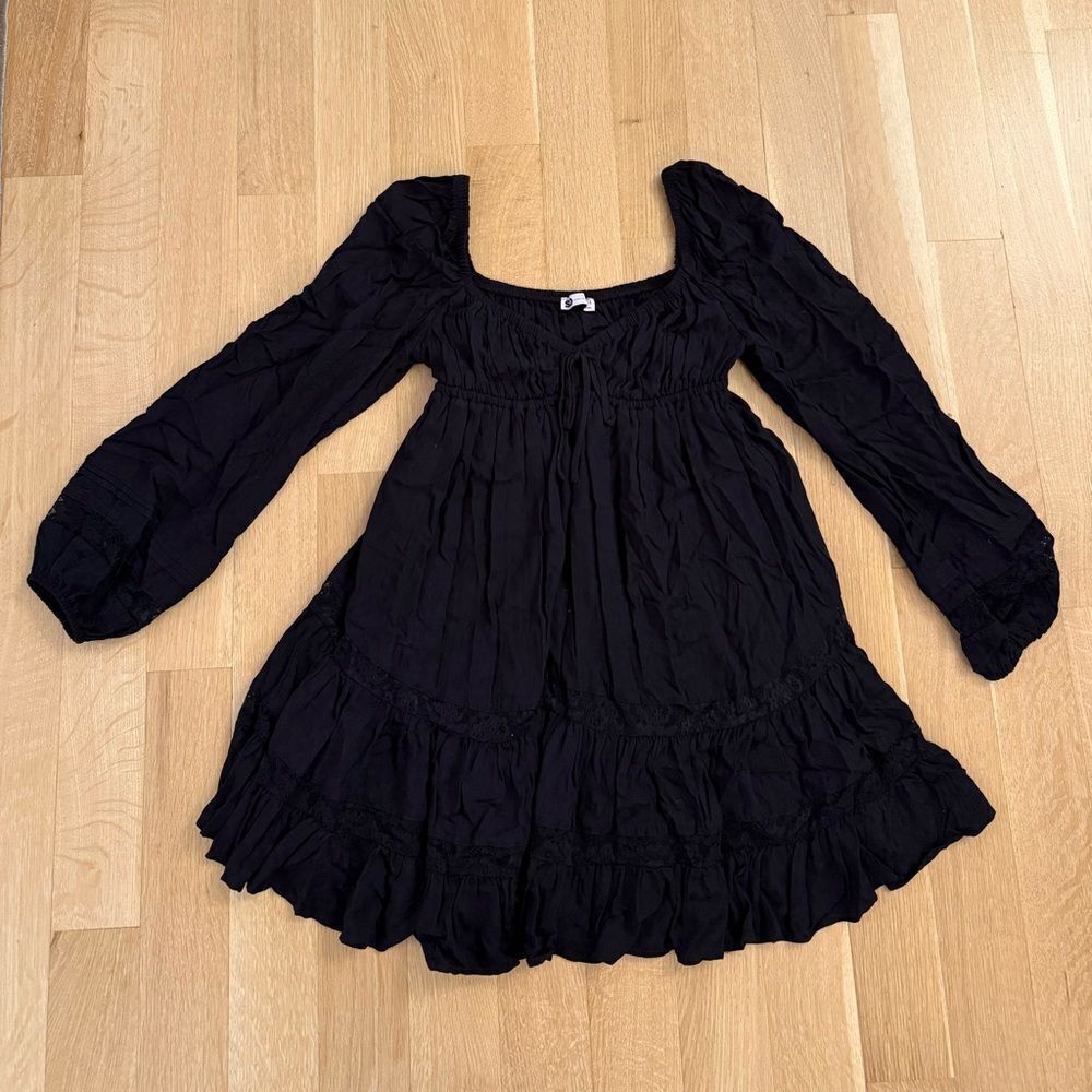 SO Blsck Tiered Ruffled Sundress